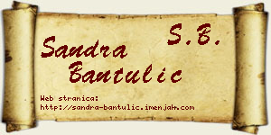 Sandra Bantulić vizit kartica